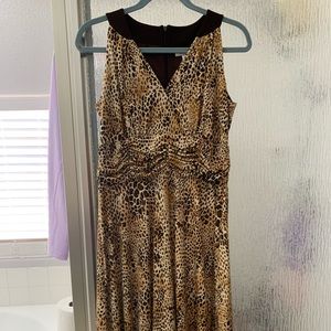 Sleeveless dress.  Below knee length.